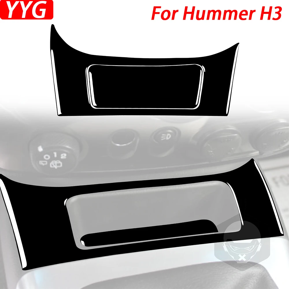 

For Hummer H3 2006-2010 Piano Black Gear Shift Storage Box Panel Trim Cover Car Interior Modified Decoration Accessories Sticker