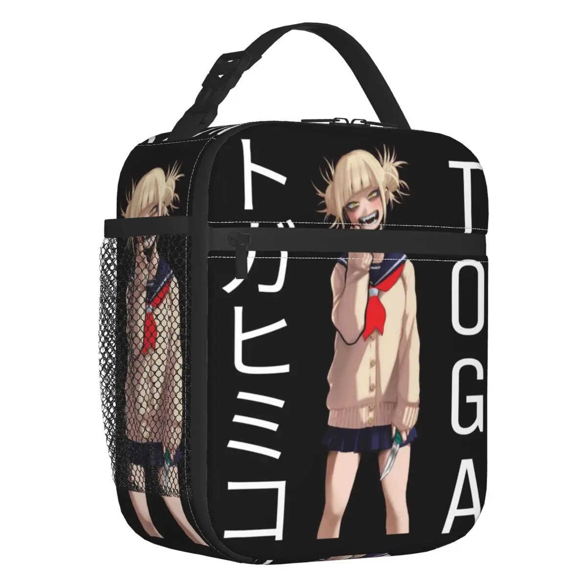 

Kawaii Himiko Toga Insulated Lunch Bag Women Portable Japan Anime Manga My Hero Academia Thermal Cooler Lunch Tote Beach Camping