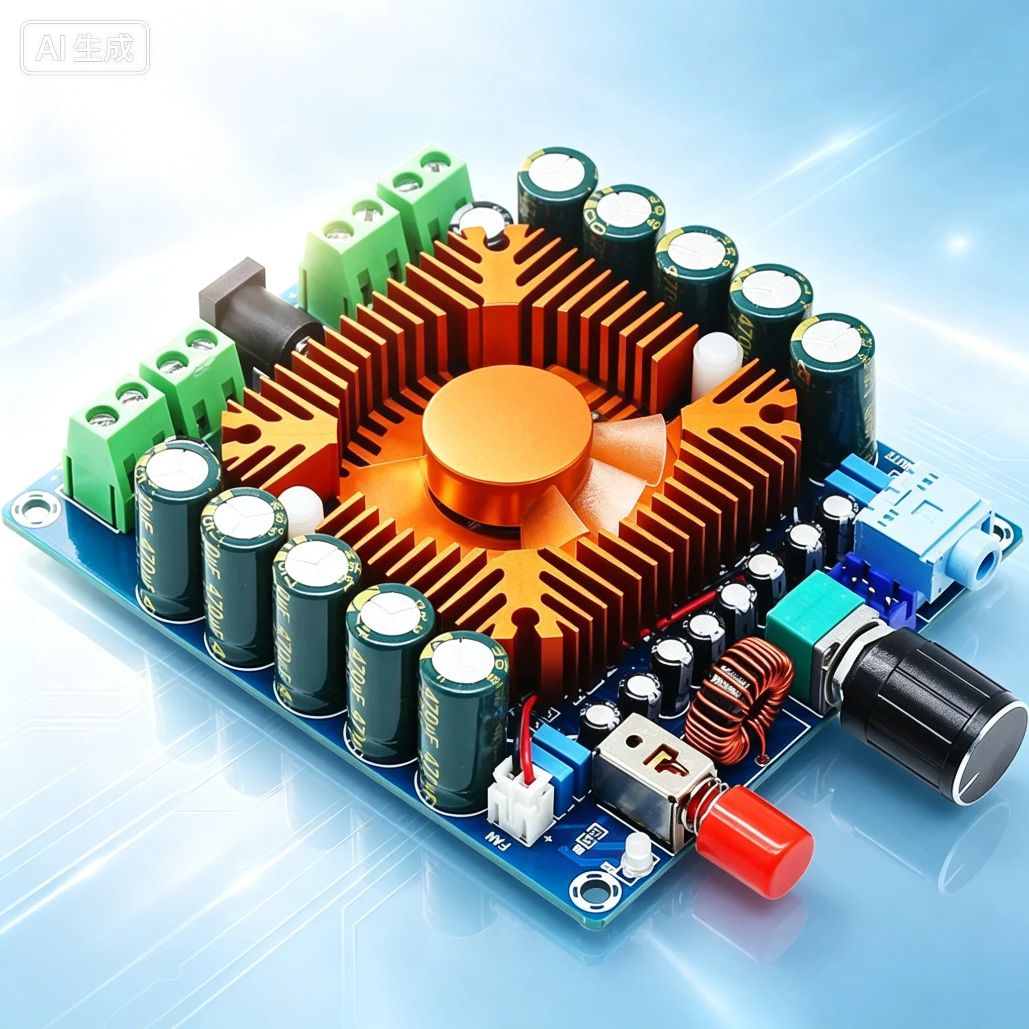 Premium 4*50W 4 Channel Amplifier Board for HIFI Car Speaker DIY, High Power Vehicle Audio Refit Finished Module