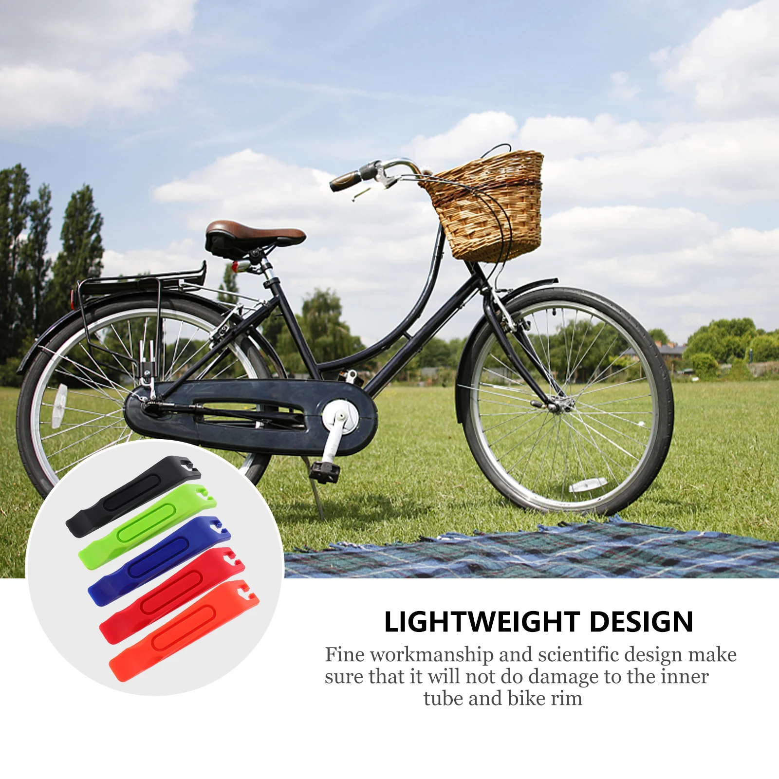 

5pcs Tire Levers Plastic Bike Repair Tool Durable For Mountain Road Bicycle Maintenance Outer Tire Opener Accessory