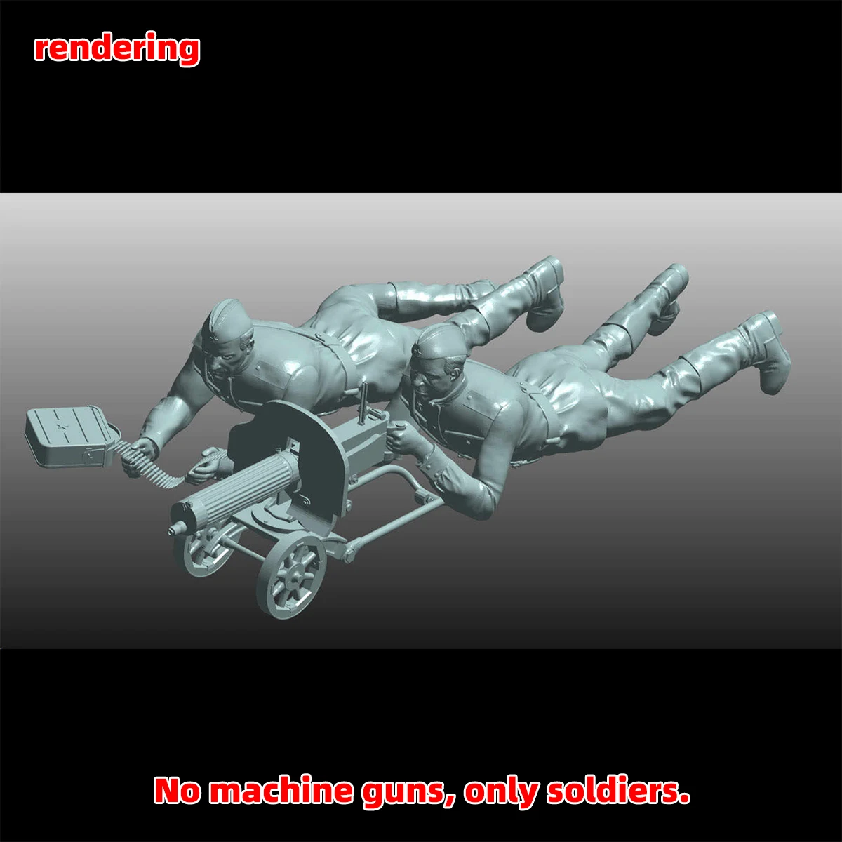 1/35 1/48 1/72 Modellbausatz 3D-Harz Miniatur-Soldatenfiguren Diorama Unbemalte Sowjetische Maxim-Kanonenbedienende DIY – Detail 8