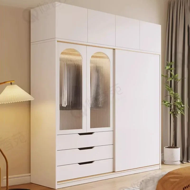 الأبيض الشمال خزانة معلقة أدراج التخزين خزانة غرفة النوم الخشبية الملابس المنظم Rangement Chambre أثاث المنزل