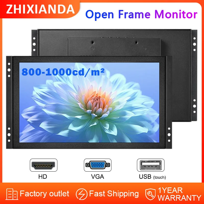 

Outdoor Sunlight 11.6 inch 1920*1080 1000nit Industrial Grade LCD Touch Screen Display Open Frame Monitor for Factory Automation