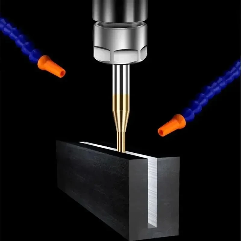 Carbide End Mill HRC55 Precision Miniature CNC Cutters Deep Groove 1mm Long Neck Cutter Tool for Metal HRC60 3F DLC  Bit