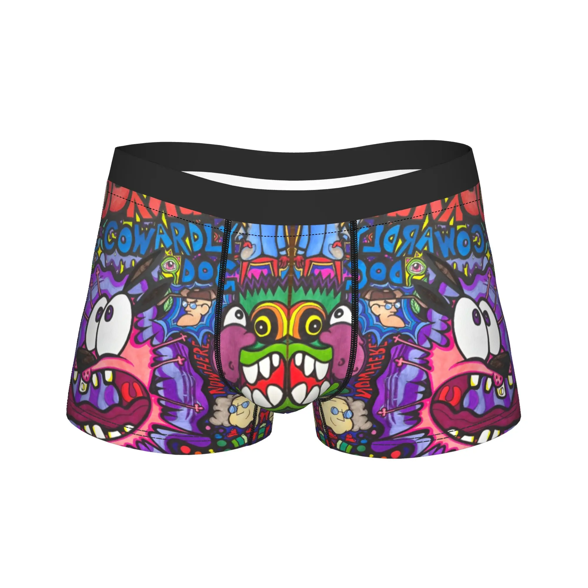 Cowardly Dog Courage Underwear – Sous-vêtements respirants, caleçons personnalisés pour homme, avec poche et coupe ample