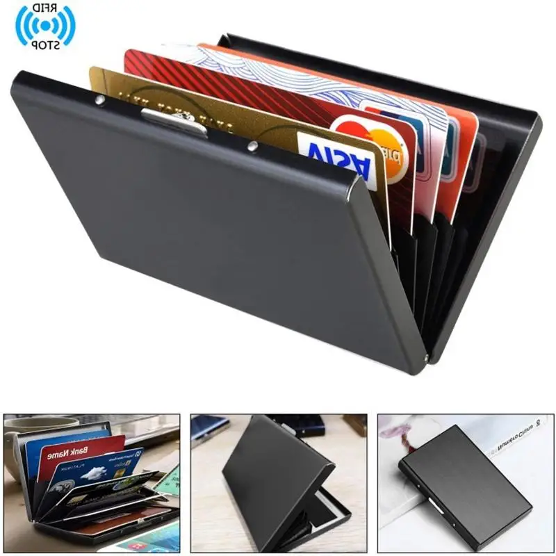 

2023luxury Card Credit Wallet Bank Cards Holder For Women Man's Holders Gift RFID Blocks Anti-scanning Wallets Travel Organizer