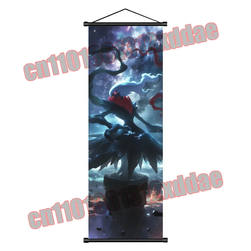 Classico cartone animato Anime Pokemon Darkrai Alta definizione Fresco dipinto a scorrimento di alta qualità adatto per la decorazione del soggiorno regalo