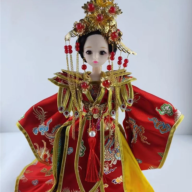 中国 伝統的 人形 6体セット 女の子のための伝統的な中国の人形,服の頭の住所qing,漢服の王女の人形