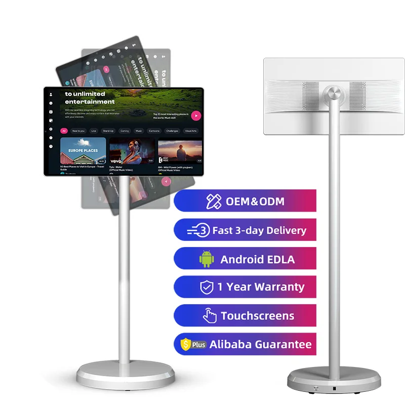 

Wholesale OFD Capacitive Touch Screen Smart Tv Display Large Size Portable Tv Wireless Rollable Android 13 Portable Smart Tv