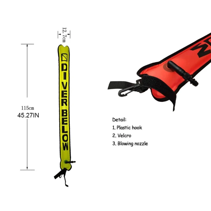 Diving Surface Marker Buoy Tube Diver SMB Safety Sausage