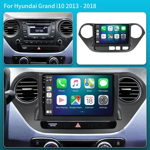 Imagen 2 del producto Radio de coche Android 16 para Hyundai Grand i10 i 10 2013 2014 2015 2016 2017 2018 Carplay Auto Multimidia reproductor de vídeo unidad principal BT