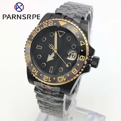 Men's New Watch, Stylish Black and Gold Case, Sapphire Glass, Ceramic Bezel, NH35 Movement, Men's Business Watch