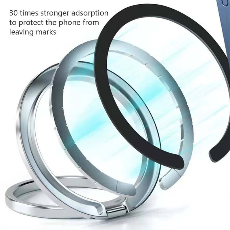 Magnetic Finger Ring Holder For MagSafe Phone Smartphone Accessories for iPhone 17 16 15 Pro Max Magnet Phone Stand Grip Mount view 6