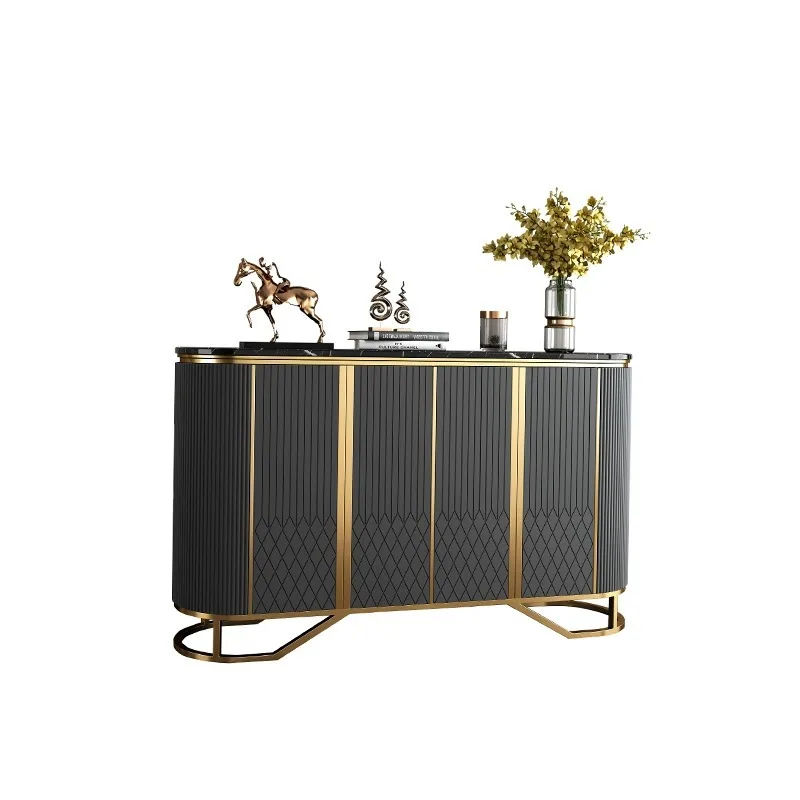 

Light luxury door cabinet Living room rock slab Simple modern decorative cabinet Entry foyer American storag