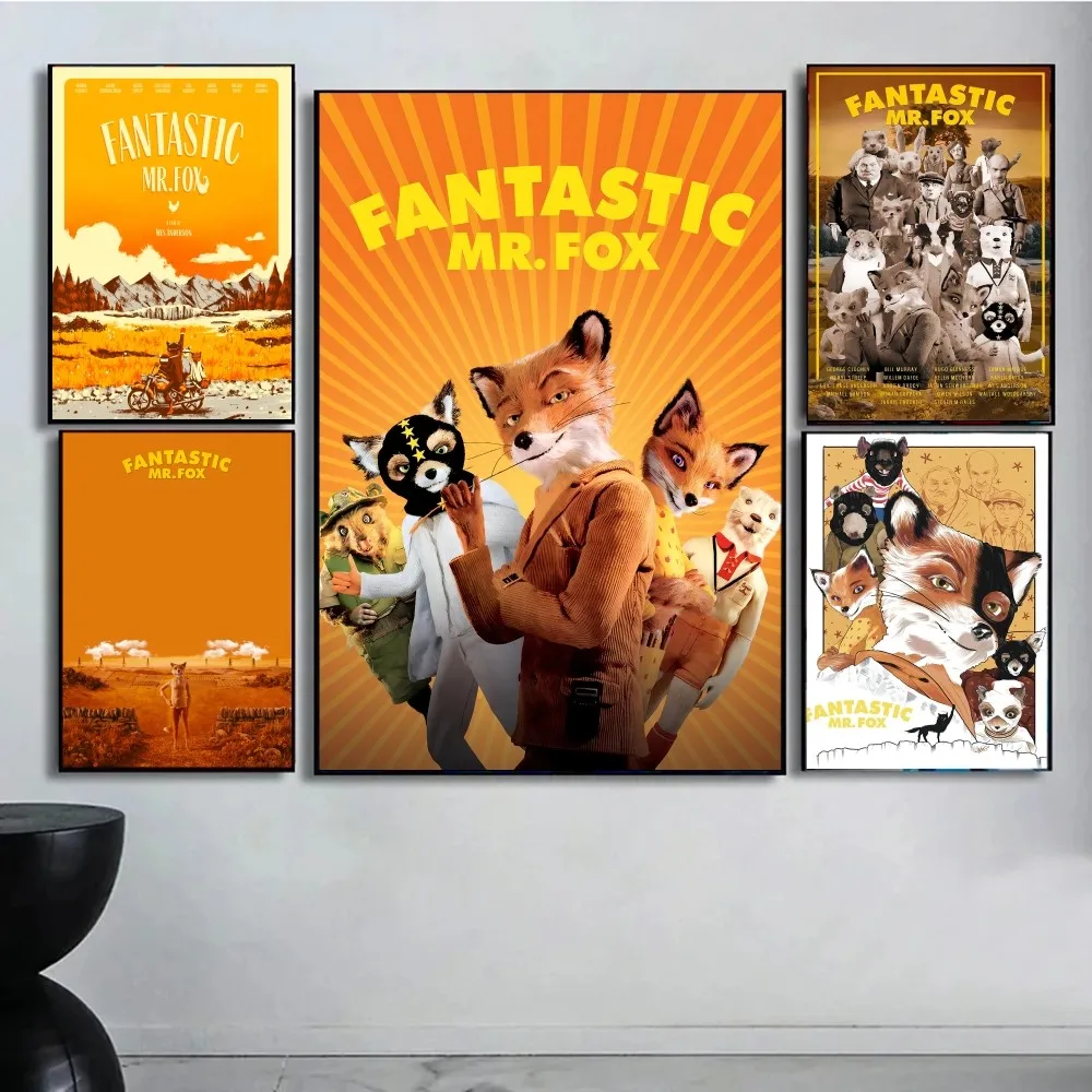 Fantástico póster de hadas Mr Fox, carteles clásicos Vintage, impresiones whitetaper, ilustraciones Kawaii, decoración de habitación