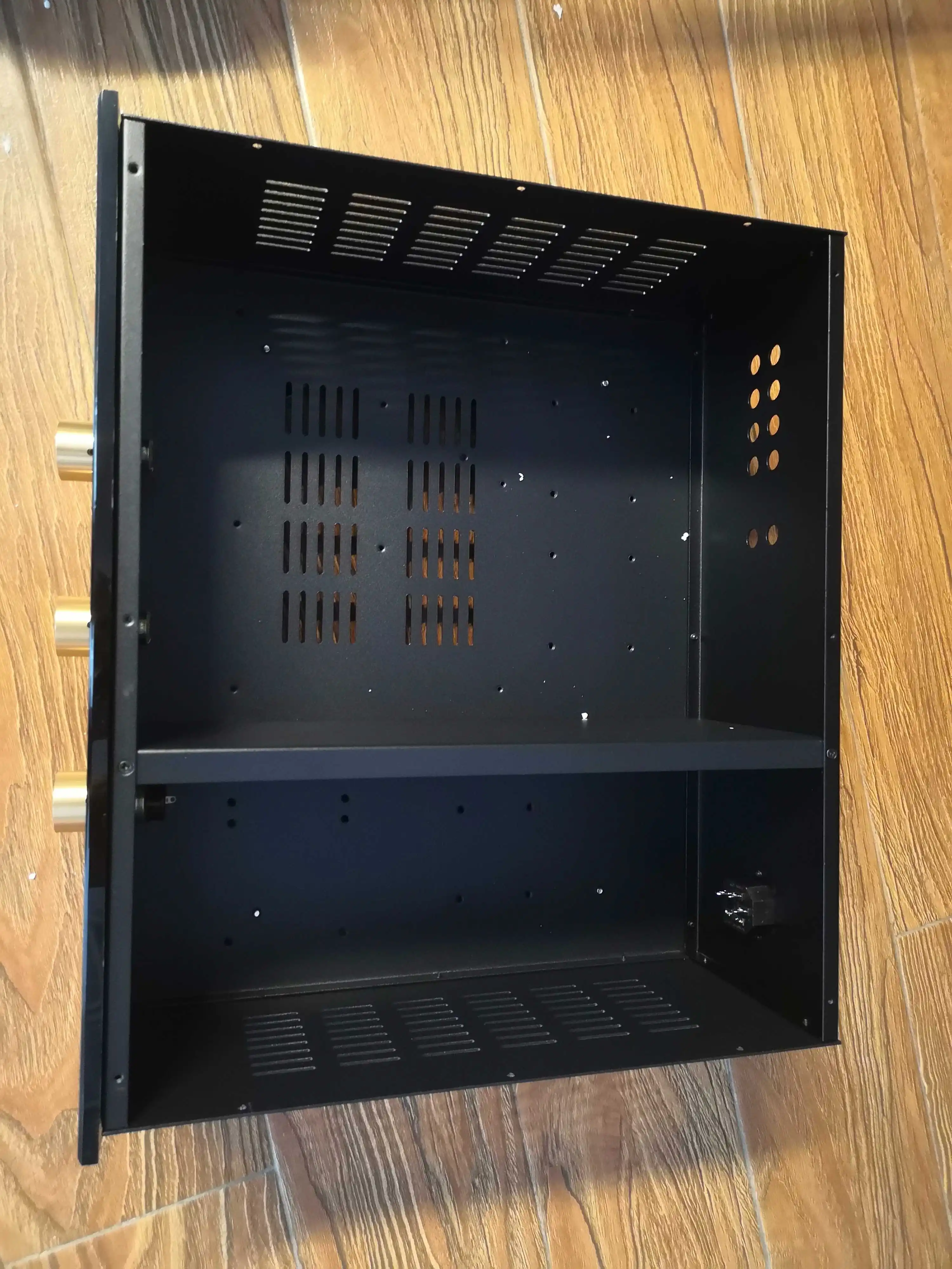 Hifi 아이언 튜브 앰프 섀시 오디오 프리앰프, DIY 박스, EL84, 6V6, 6P1, 6P14 등, 430x150x350mm