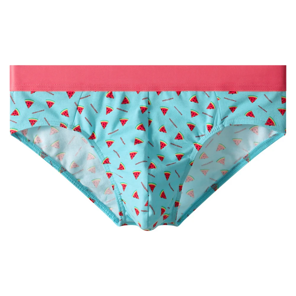 

Men Cotton Cute Printed Underwear Quick Dry Briefs Breathable Lingerie Mid Rise Men's Triangular Panties Soft Sleep Underpants