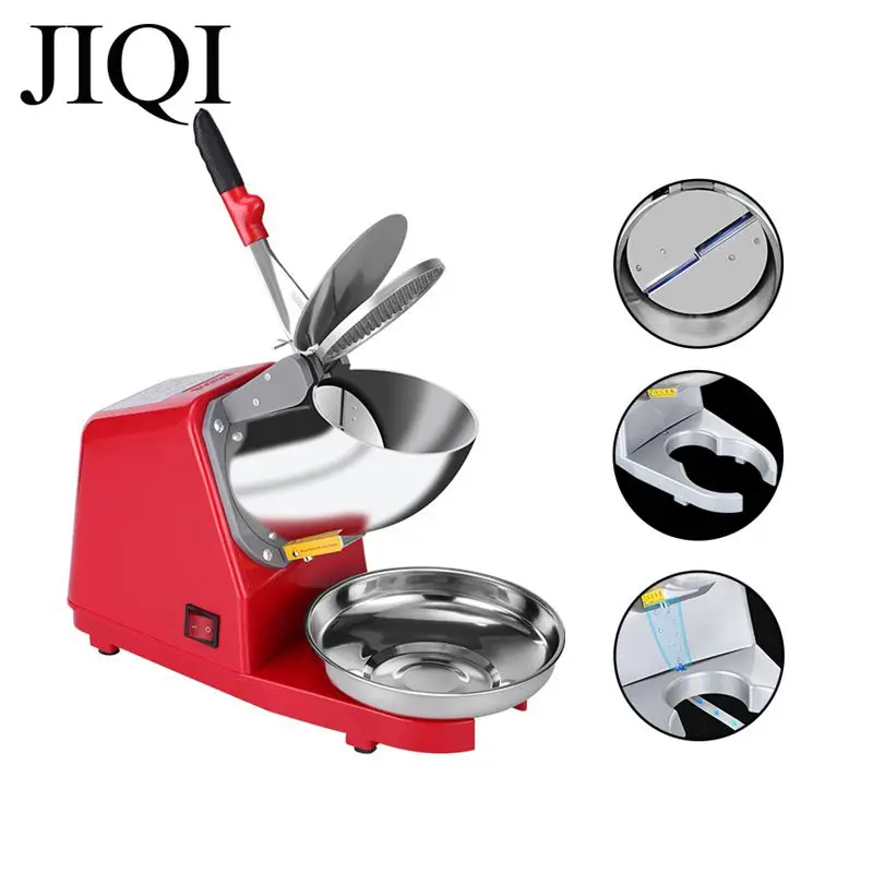 85KG/H Electric Ice Crusher Thickness adjustable 110V 220V Smoothie Shaver Slush Ice Block Breaking grinder Home Restaurant Bar