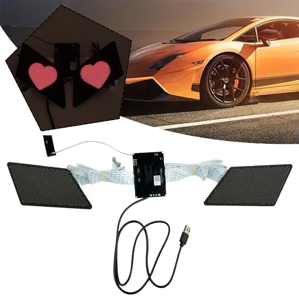 Most Popular Car Led Headlight controlled by phone LED 5V Eye app Eye Screen Devil Angel RGB Panel E1L9