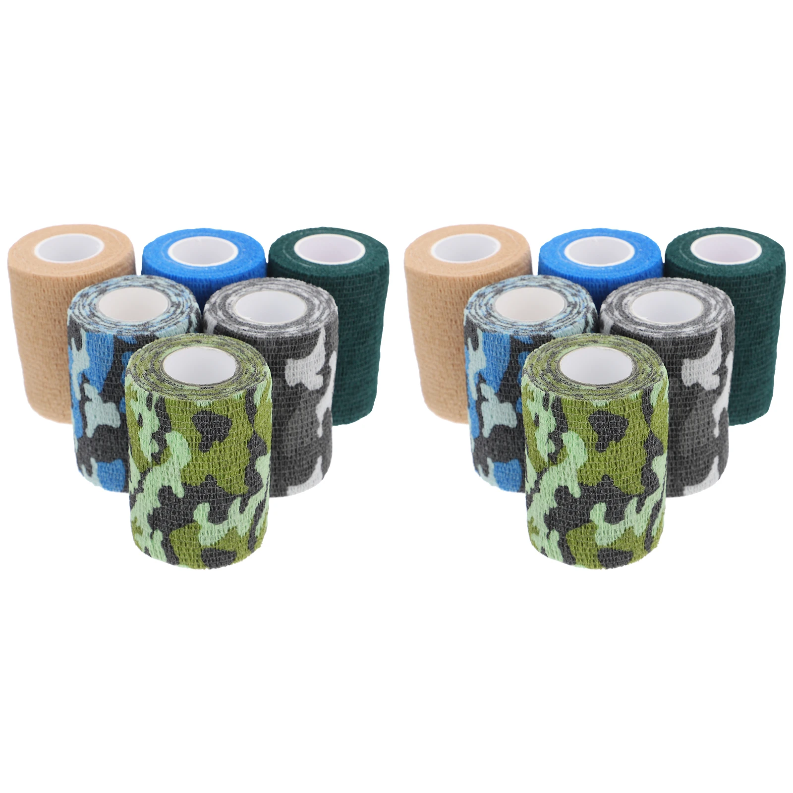 

12pcs Self-Adhesive Elastic Bandage Waterproof Non-Slip Finger Wrap Stretch Tape For Sports Wrist Support Reusable First Aid