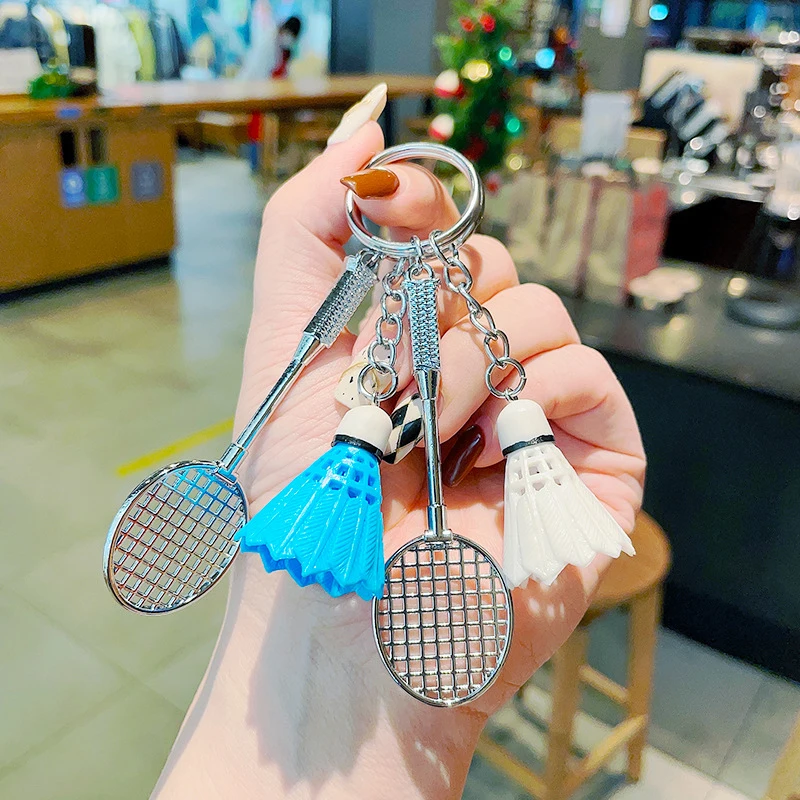 Badminton Keychain - New Design Cool Luxury Metal Keychain Car Key Chain Key Ring Chain Pendant For Enthusiasts Gift