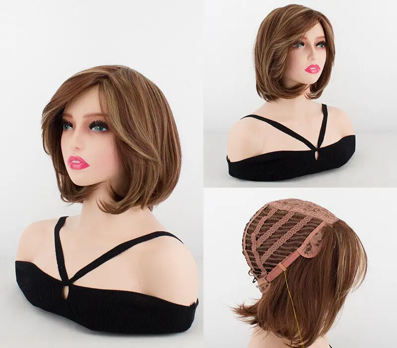 

Ladies Wig Dark Brown Curly Natural Hair Wig Women's Wigs