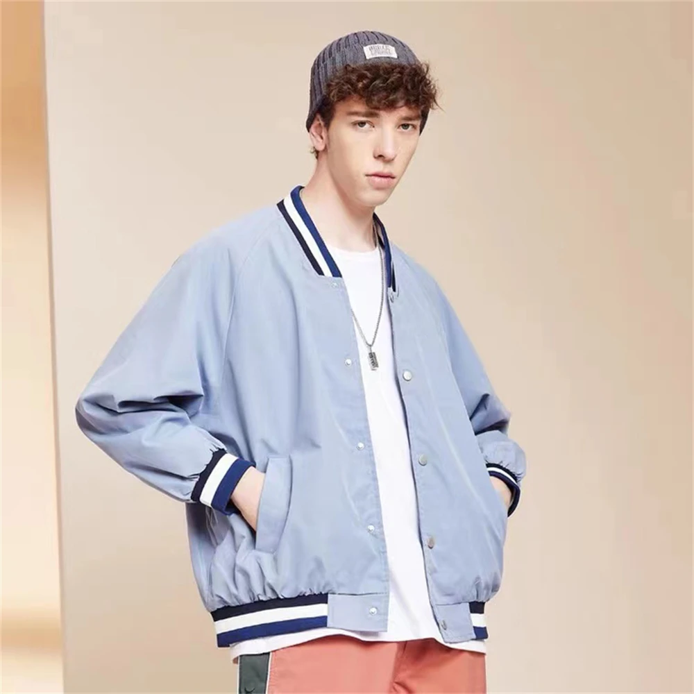 COUTUDI Men's Bomber Jacket Casual Fall Winter Jacket Coats Outwear Windbreaker Men's Lightweight Varsity Rib Knit Bomber Jacket