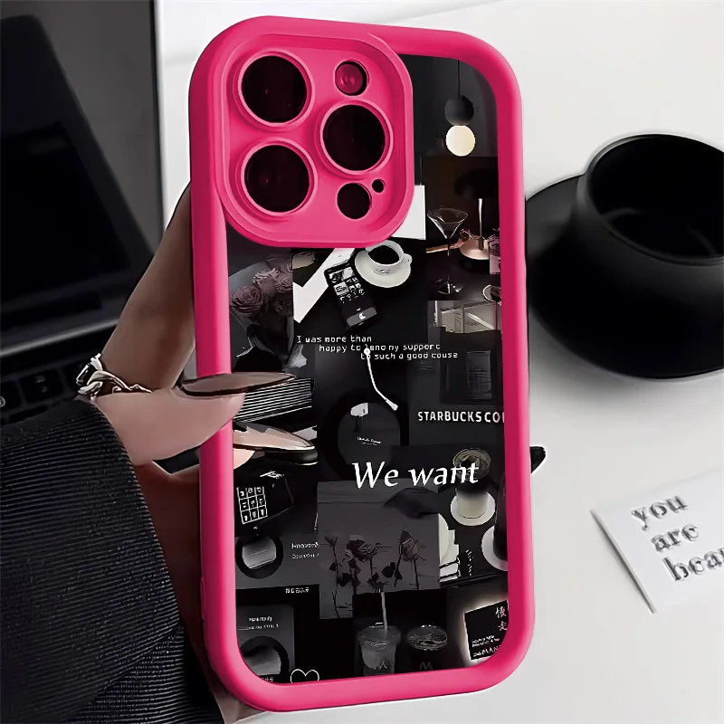 Silicone Phone Case For iPhone 16 Funda iPhone 11 15 13 Pro Max 14 12 XS X XR 7 8 Plus SE 15promax 16promax 13promax Coque Cover