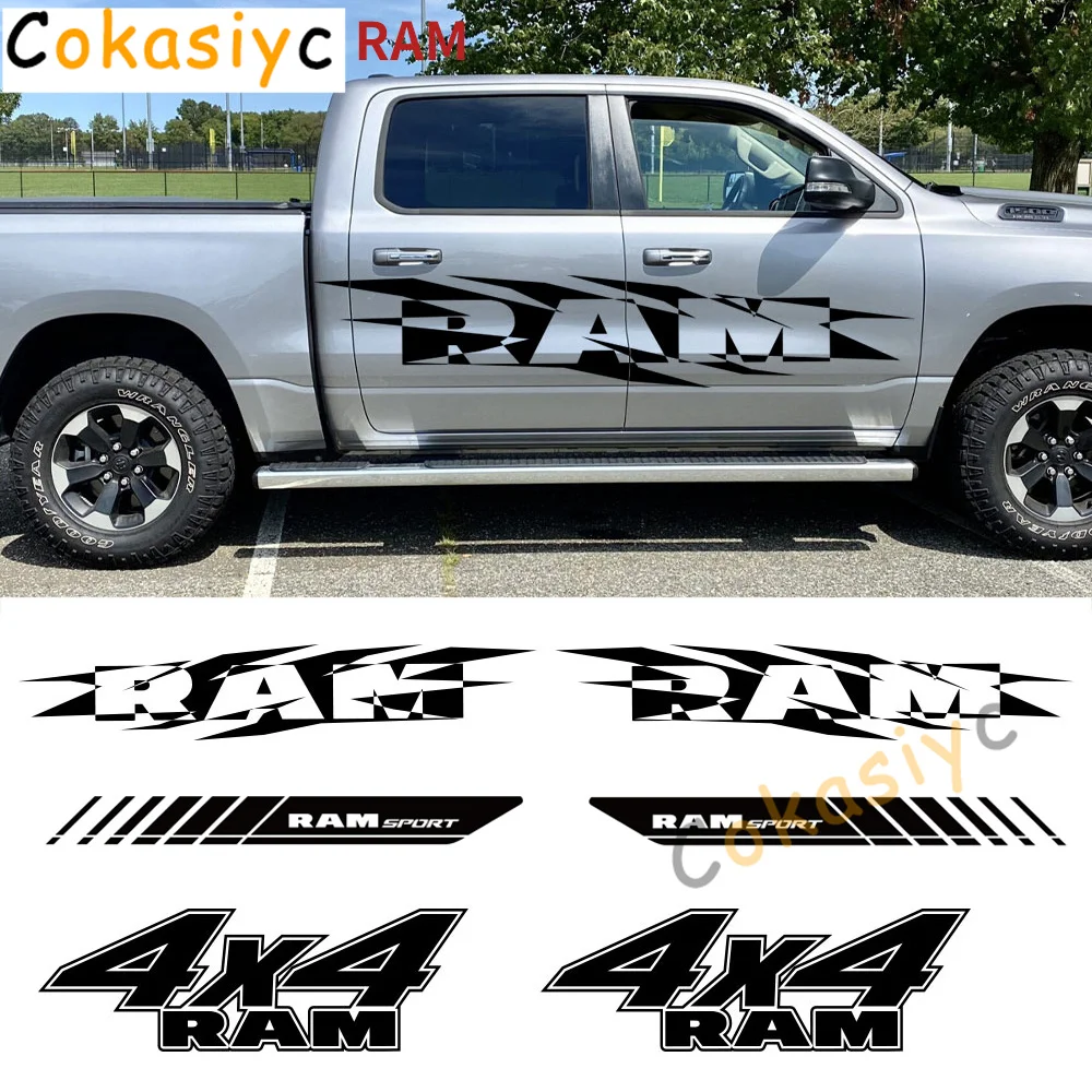 Stickers For Dodge RAM 1500 Rebel  RTX Truck Hood Car Tailgate Decor Decals Trunk Vinyl Covers Auto Tuning DIY Accessories