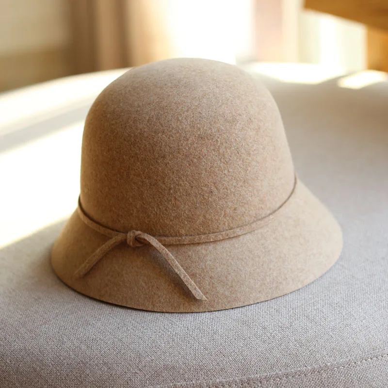 Women's Autumn and Winter Wool Elegant Simple Foldable Small Fedoras