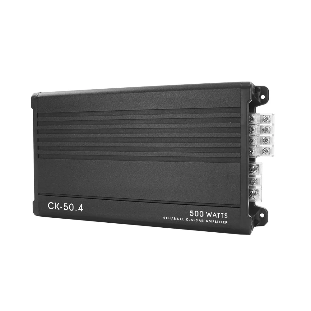 Suoer CK-50.4 Filan Sale Product 12V Car Music Amplifier 4 Channel Car Audio Amplifier Full Frequency Class AB Amplifier for Car