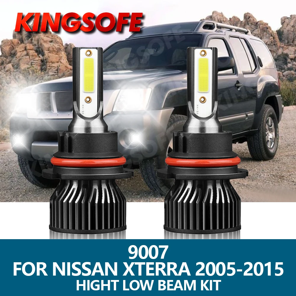 

2Pcs LED Headlight 9007 Car Light 12000LM 72W 6000K White COB Chips Hight Low Beam Bulbs Kit For Nissan Xterra 2005-2015