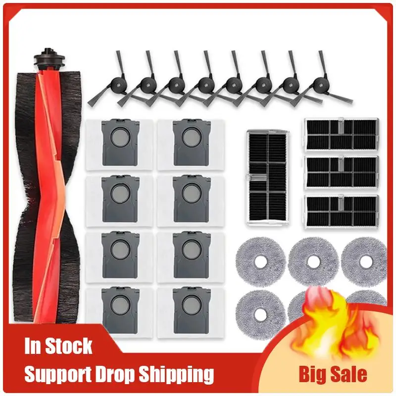 

Ограниченная серия запасных частей для робота-пылесоса Dreame Bot X40/X40 Pro/X40 Ultra: основная щетка, HEPA-фильтр, салфетки для влажной уборки, мешки для сбора пыли.