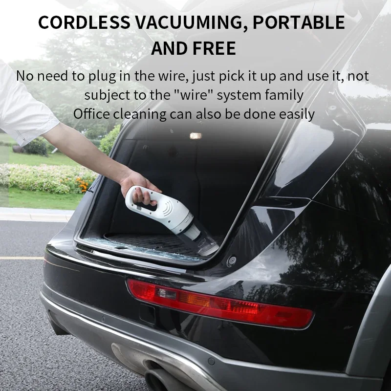 13000Pa Wireless Car Vacuum Cleaner Cordless Portable Handheld Household Car and Pet Rechargeable Car Mini Vacuum Cleaner Tool