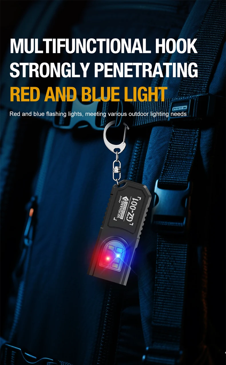 USB-Aufladbare Taschenlampe mit Stiftclip Leistungsstarke Mini-Arbeitsleuchte für Draußen mit Magnetischem Tragbarem Schlüsselanhänger LED COB Taschenlampe – Detail 10