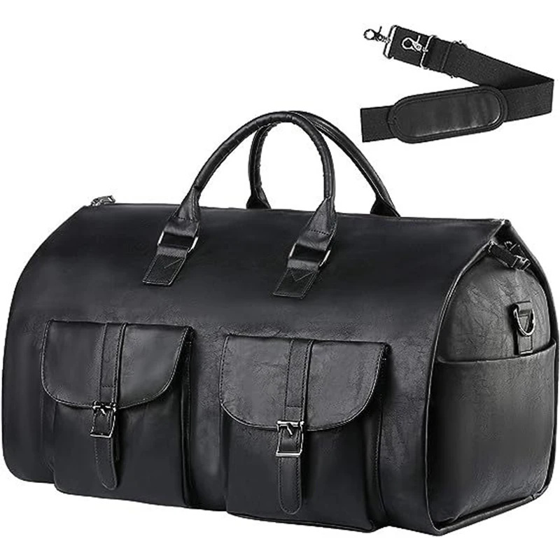 Carry-on Garment Bag Large Duffel Bag Suit Travel Bag Weekend Bag Flight Bag with Shoe Pouch for Men Women