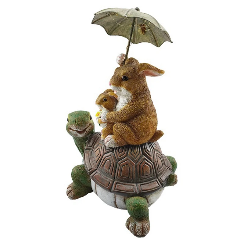 

Turtle Statue Garden Resin Statue Turtle Rabbit Umbrella Animal Resin Home Decoration