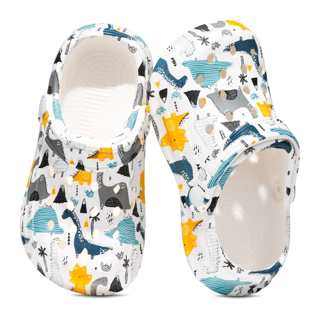 Kids Slip-On Clogs and Mules - Breathable, Waterproof, EVA Garden Shoes with Decorative Chain for Beach and Everyday Wear 168