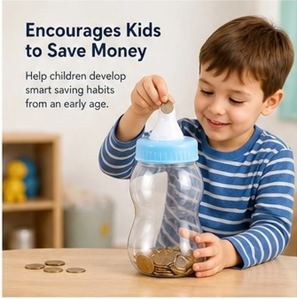Coin Bank Piggy Jar for Kids – Halloween & Christmas Stocking Filler, Money Saving Jar for Nursery, Teachers