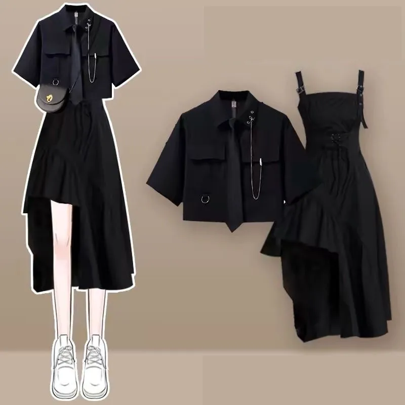 2026 Women's Summer New In Fashion Irregular Dress Matching Set Korean Elegant…