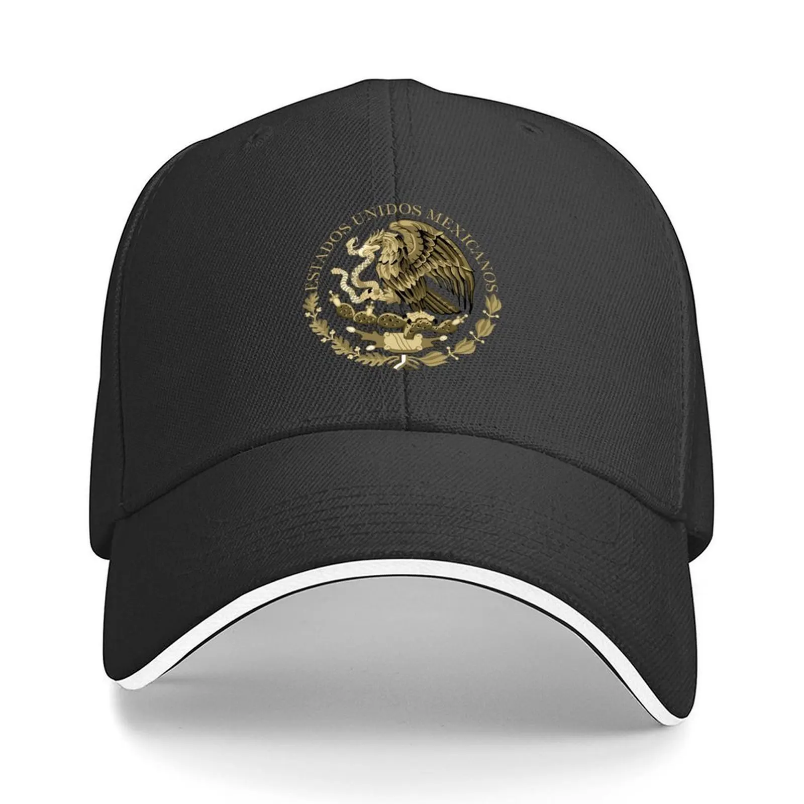 Sello de bandera mexicana en tonos de sépia gorra de béisbol sombrero occidental sombrero de bola salvaje sombrero de verano de cumpleaños béisbol hombres mujeres
