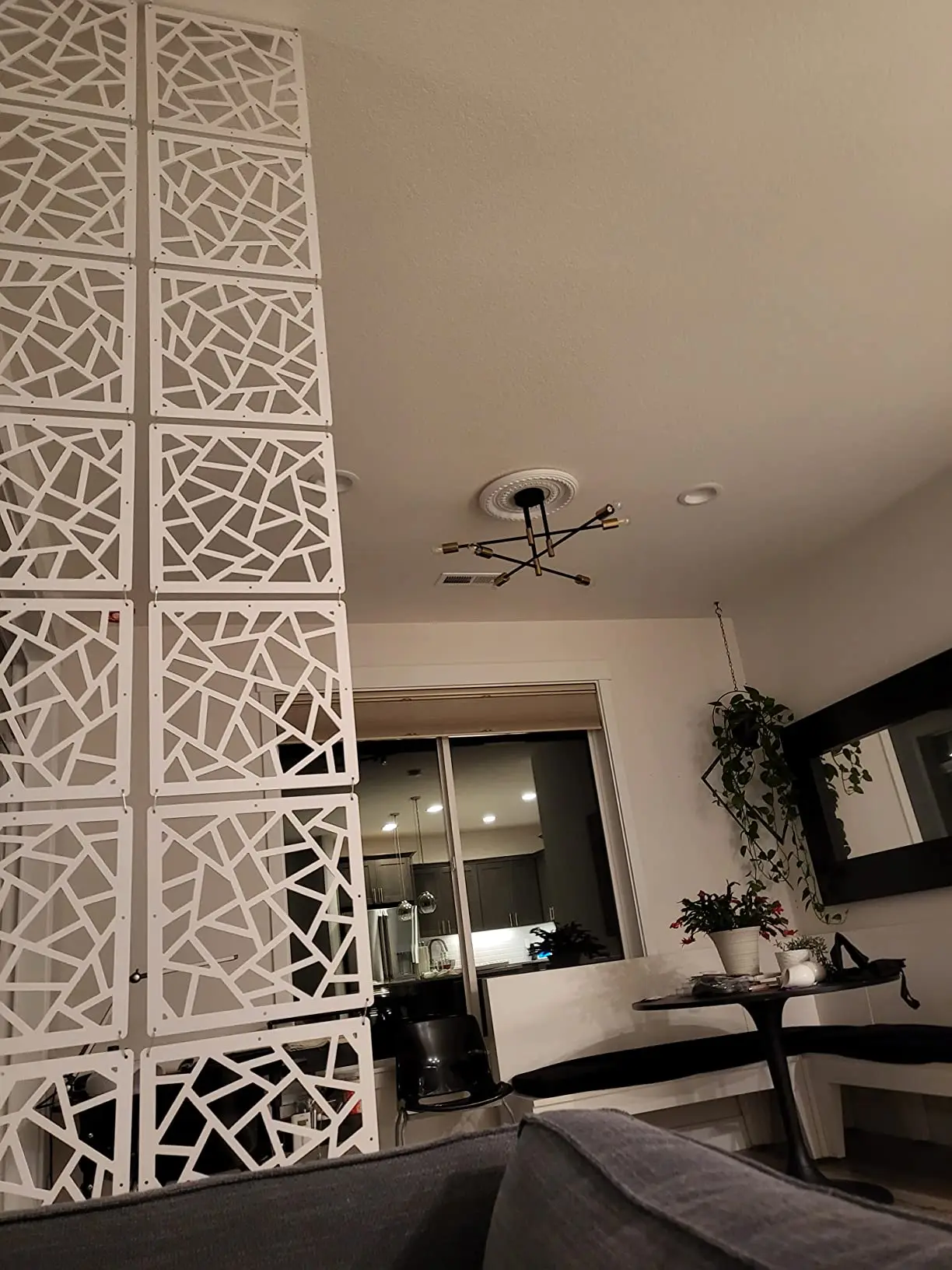 10pcs Pack Hanging Room Divider Screen Hanging Panel for Living Dining Study Room Home Hotel Office Bar Decoration 29x29cm