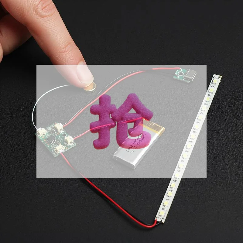 

4Pcs 5V 2A Low Voltage Single/Dual Color Light Board Controller Rechargeable LED Touch Switch Module PCB