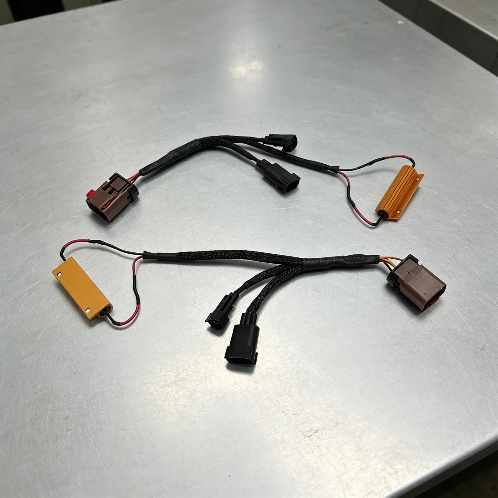 LED Headlight Conversion Harness With Load Resistor For Dodge For Ram 1500 2500 3500 Halogen To LED Taillight Adapter Wiring Kit