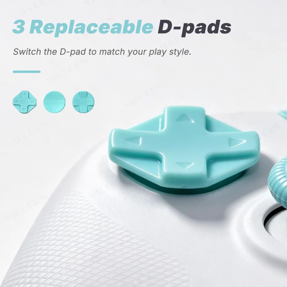 Wireless PC Game Controller with Dual Vibration Gamepad for Switch PS3 PS4 Joystick with 3 Replaceable D-PAD Best Gift view 5
