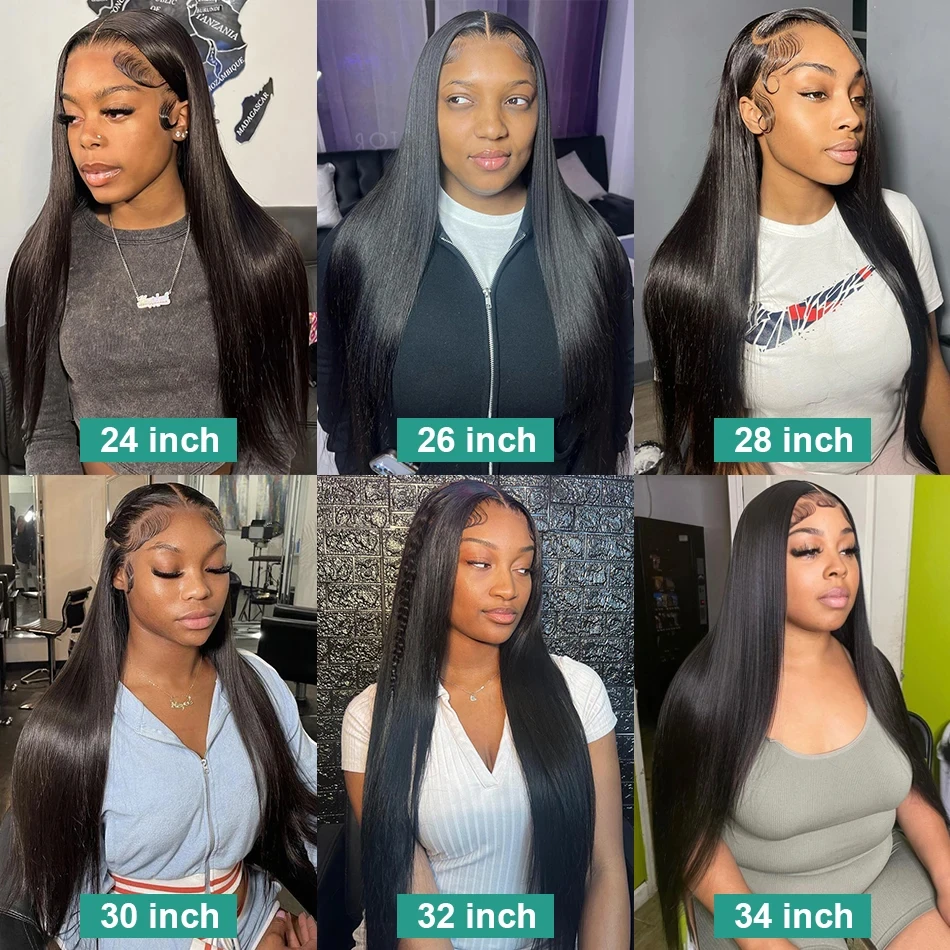 Hd Lace Frontal Wig 13x6 Lace Front Wig Human Hair 30Inch Bone Straight Transparent Lace Human Hair Wigs  Lace 13x4 Closure Wig