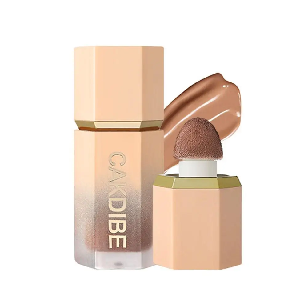 Face Liquid Bronzer Contour Cream with Sponge Waterproof Face Brighten Foundation Nose Cosmetics Shadow Makeup Highlight Fa T5F4