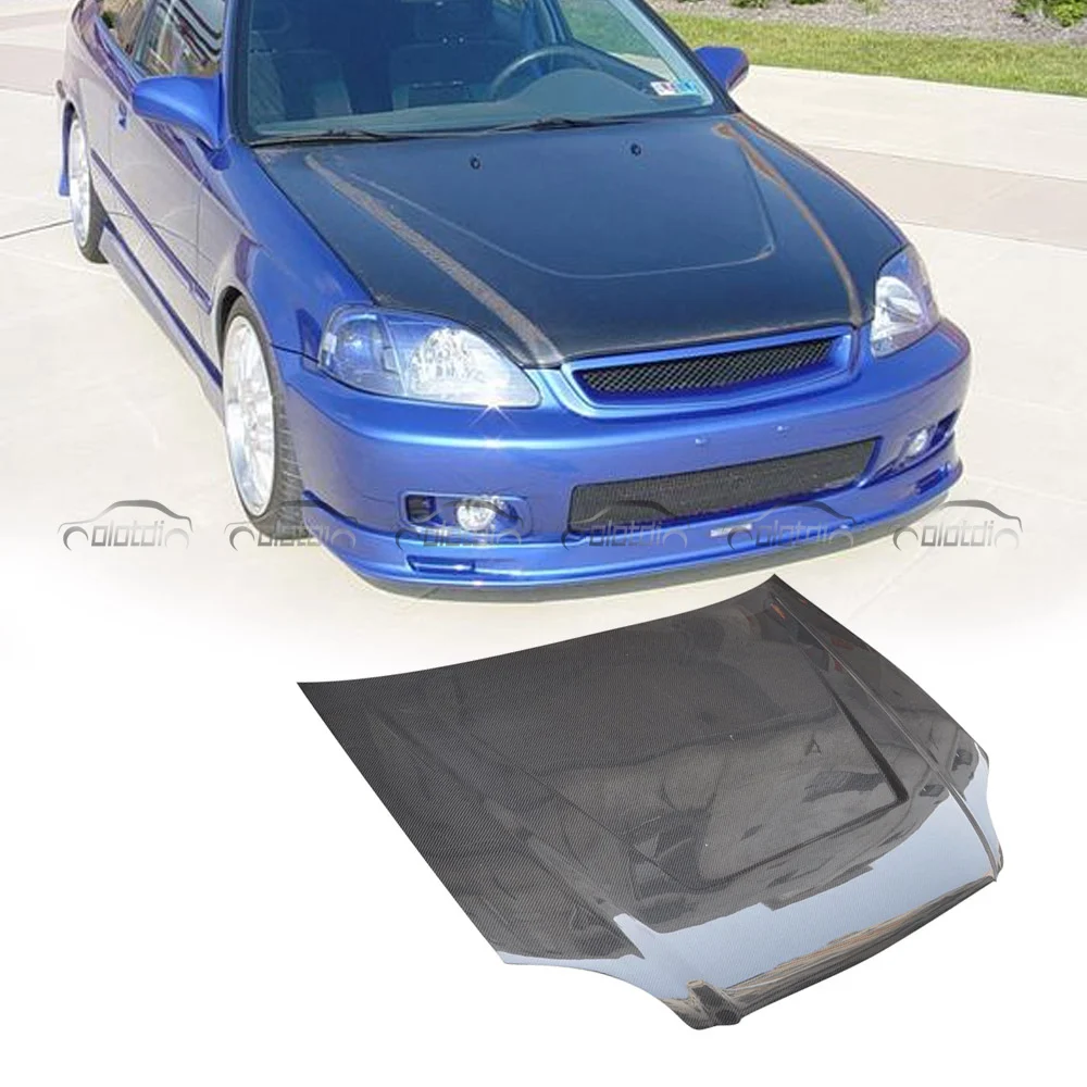 

Для Hd Civic EK 6TH Type R Si 1998-2000 ZERO Стиль Карбоновый капот Крышка капота двигателя