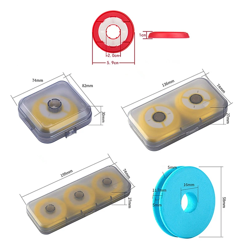 بكرة صيد من السيليكون مع صندوق ، 2-6 مغزل ، لوح لف الصندوق ، لا يضر بالخط المغلق ، لف الملف الرئيسي