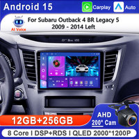 Android 15 For Subaru Outback 4 BR Legacy 5 2009 - 2014 Left hand drive Car Radio Multimedia Video Player Navigation stereo GPS